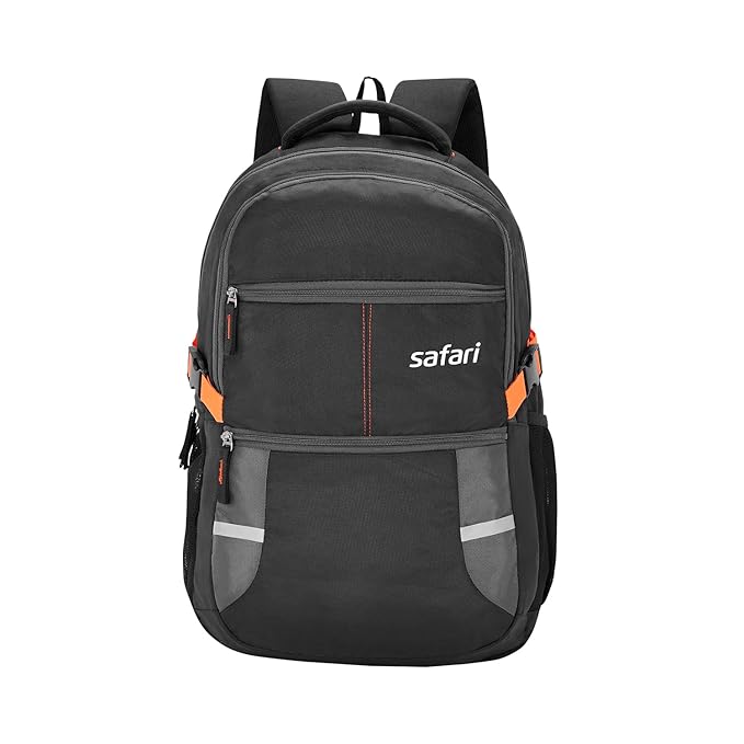Safari Omega spacious/large laptop backpack with Raincover, college bag, travel bag for men and women, Black, 30 Litre - Image 3